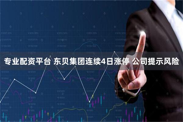 专业配资平台 东贝集团连续4日涨停 公司提示风险