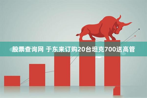 股票查询网 于东来订购20台坦克700送高管
